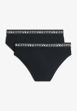 Freddy Pack 2 slip uomo con elastico jacquard logato a contrasto-Uomo Underwear