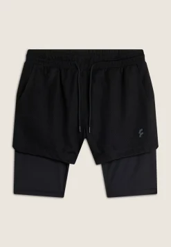 Freddy Pantaloncini 2 in 1 da Uomo in tessuto tecnico-Uomo Shorts E Bermuda
