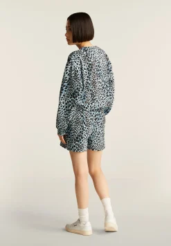 Freddy Pantaloncini animalier regular fit in french terry-Donna Shorts