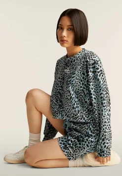 Freddy Pantaloncini animalier regular fit in french terry-Donna Shorts