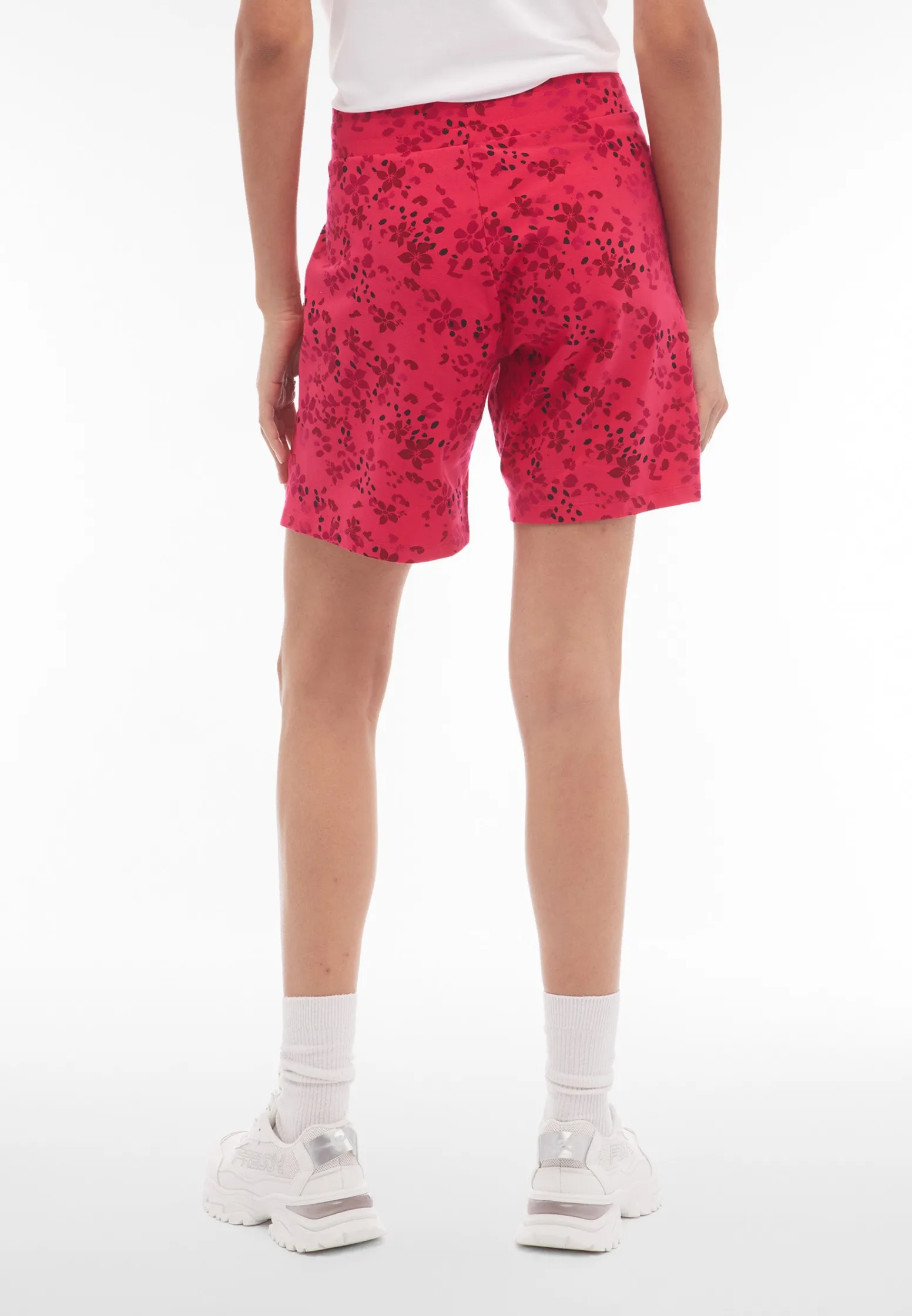 Freddy Pantaloncini donna in heavy jersey stampa floreale allover-Donna Ginnastica|Shorts