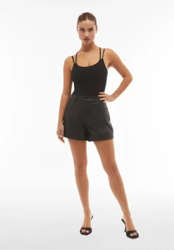 Freddy Pantaloncini vita alta in similpelle con risvolto-Donna Jeans E Pantaloni|Tutti I Pantaloni