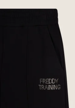 Freddy Pantalone donna comfort fit in felpa con impuntura centrale-Donna Ginnastica|Pantaloni Sportivi