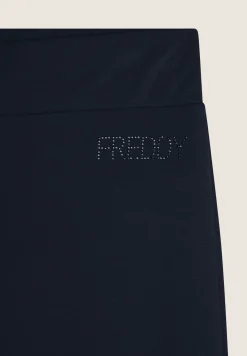 Freddy Pantalone donna in felpa garzata con fondo a zampa-Donna Ginnastica|Pantaloni Sportivi