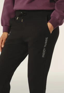 Freddy Pantalone donna in felpa garzata con dettagli paisley-Donna Ginnastica|Pantaloni Sportivi