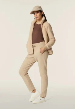 Freddy Pantalone donna in felpa con vita in costina e fondo dritto-Donna Ginnastica|Pantaloni Sportivi