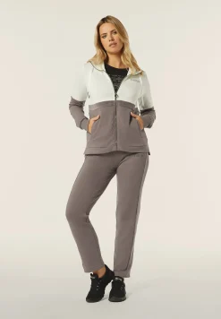 Freddy Pantalone donna in felpa di viscosa con Bande in Velluto-Donna Ginnastica|Pantaloni Sportivi