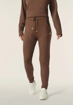 Freddy Pantalone donna in felpa viscosa con inserti a trecce-Donna Pantaloni Sportivi|Tutti I Pantaloni