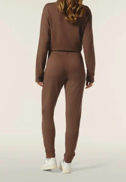 Freddy Pantalone donna in felpa viscosa con inserti a trecce-Donna Pantaloni Sportivi|Tutti I Pantaloni