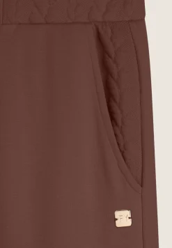 Freddy Pantalone donna in felpa viscosa con inserti a trecce-Donna Pantaloni Sportivi|Tutti I Pantaloni