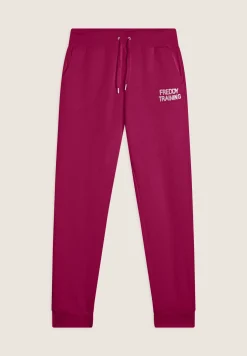Freddy Pantalone donna in felpa con vita e fondo in costina-Donna Ginnastica|Pantaloni Sportivi