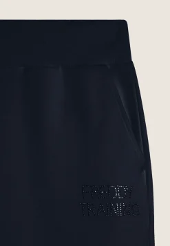 Freddy Pantalone donna in felpa con vita e fondo in costina-Donna Ginnastica|Pantaloni Sportivi