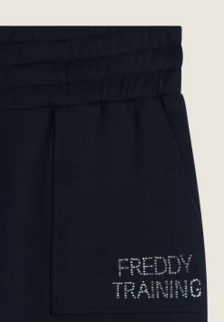 Freddy Pantalone donna slim fit con tasche applicate e maxi polsini-Donna Ginnastica|Pantaloni Sportivi