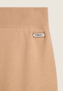 Freddy Pantalone in maglia tricot rasata con polsini e vita a coste-Donna Pantaloni Sportivi|Tutti I Pantaloni
