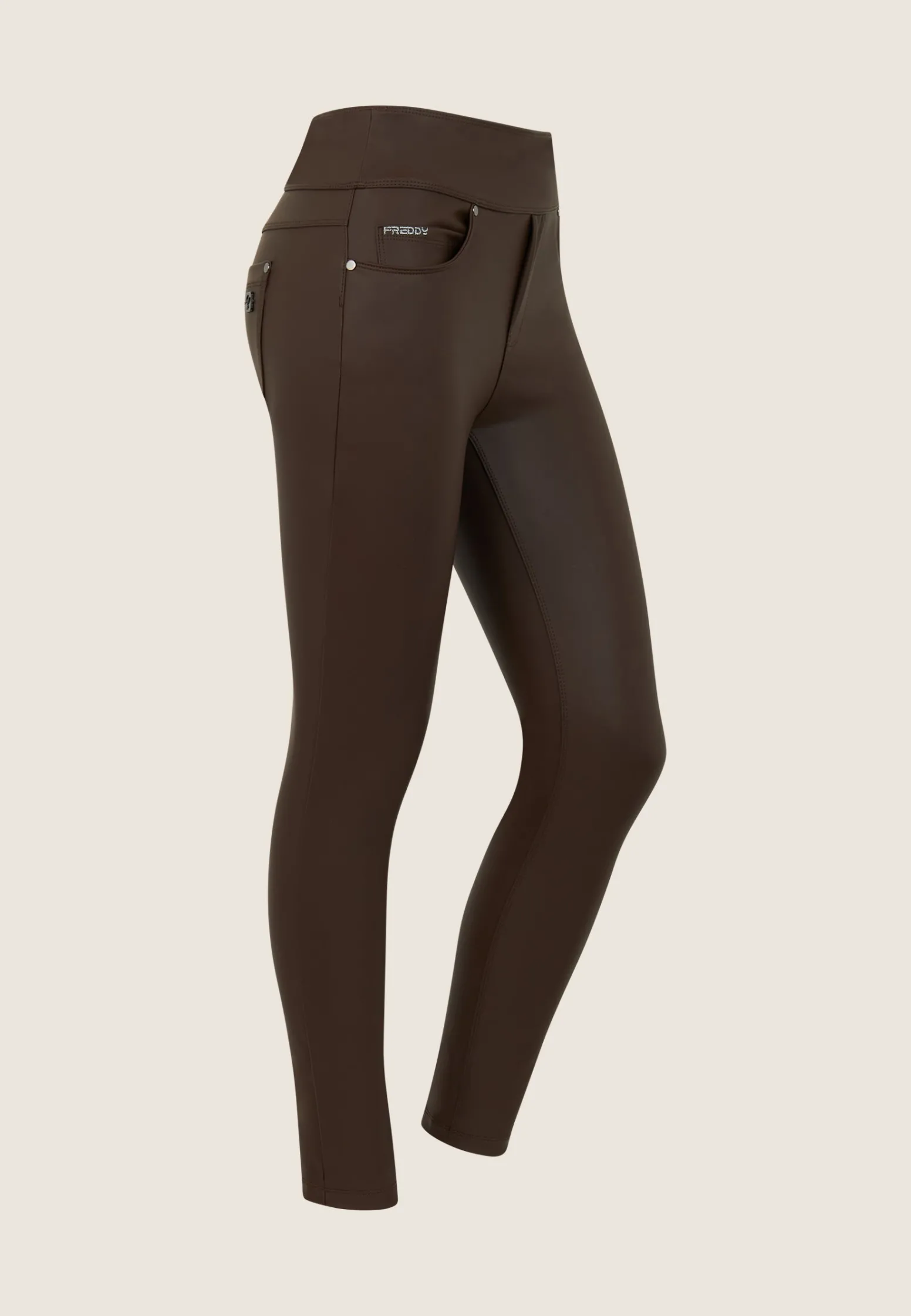 Freddy Pantalone skinny vita media senza bottoni in similpelle-Donna Jeans E Pantaloni|Tutti I Pantaloni