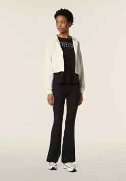 Freddy Pantalone slim vita alta in felpa di viscosa fondo a zampa-Donna Pantaloni Sportivi|Tutti I Pantaloni