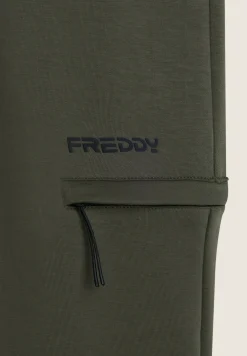 Freddy Pantalone Sportivo da Uomo con Tasche Zippate sui fianchi-Uomo Pantaloni Sportivi