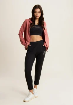 Freddy Pantaloni 7/8 con Risvolto e Strass-Donna Pantaloni Sportivi