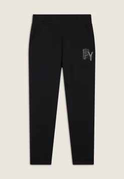 Freddy Pantaloni 7/8 con Risvolto e Strass-Donna Pantaloni Sportivi