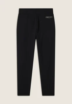Freddy Pantaloni 7/8 con Risvolto e Strass-Donna Pantaloni Sportivi