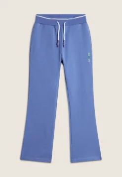 Freddy Pantaloni Bambina in Cotone con Fondo Svasato- Pantaloni Sportivi