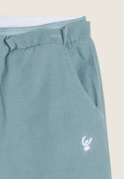 Freddy Pantaloni Bambina in velluto a coste con elastico in vita- Pantaloni Sportivi