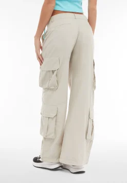 Freddy Pantaloni cargo baggy fit in popeline con quattro tasconi-Donna Pantaloni Cargo|Pantaloni Sportivi