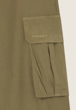 Freddy Pantaloni cargo baggy fit in popeline con quattro tasconi-Donna Pantaloni Cargo|Pantaloni Sportivi