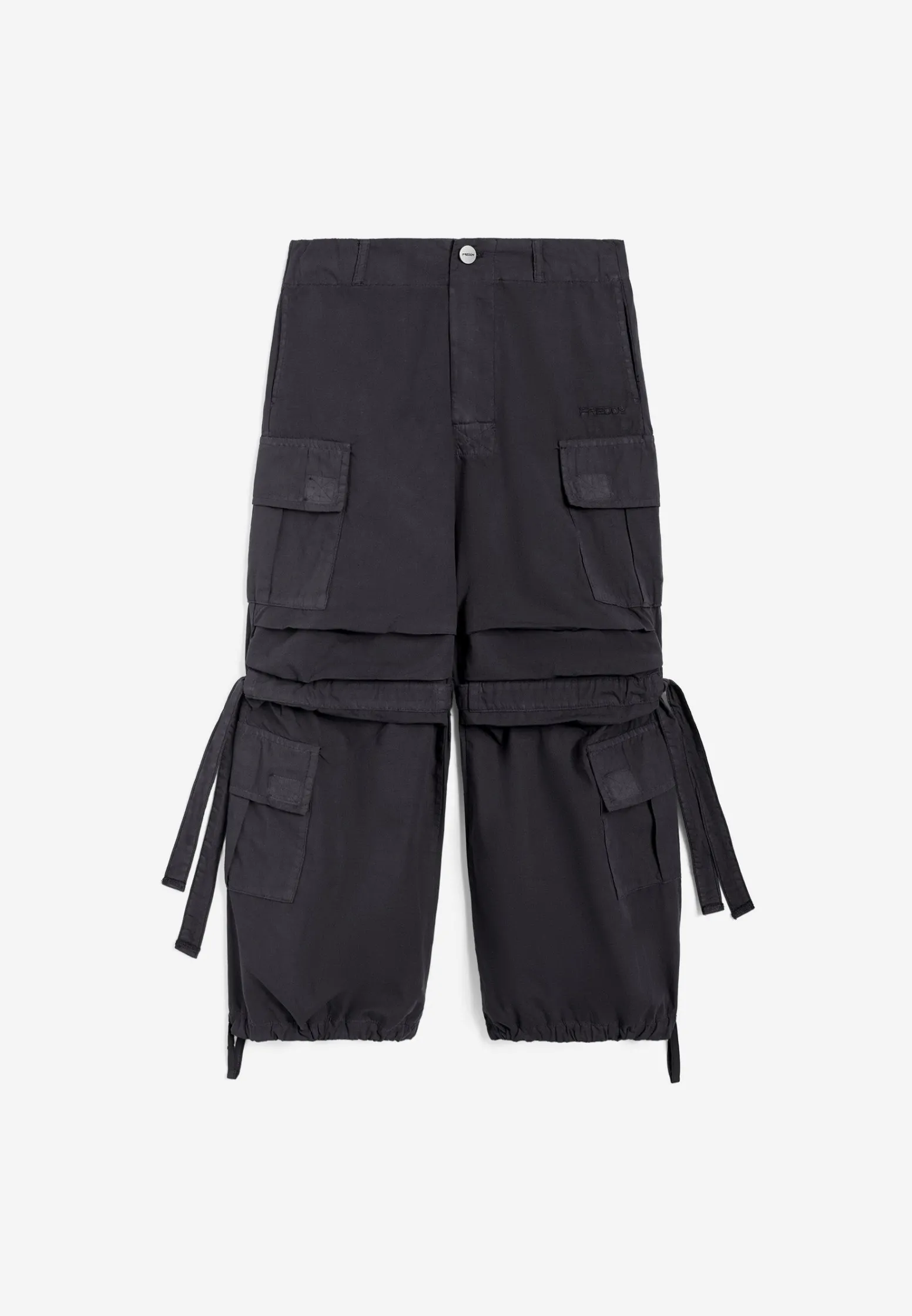 Freddy Pantaloni cargo da bambina in cotone tinto capo- Pantaloni Sportivi