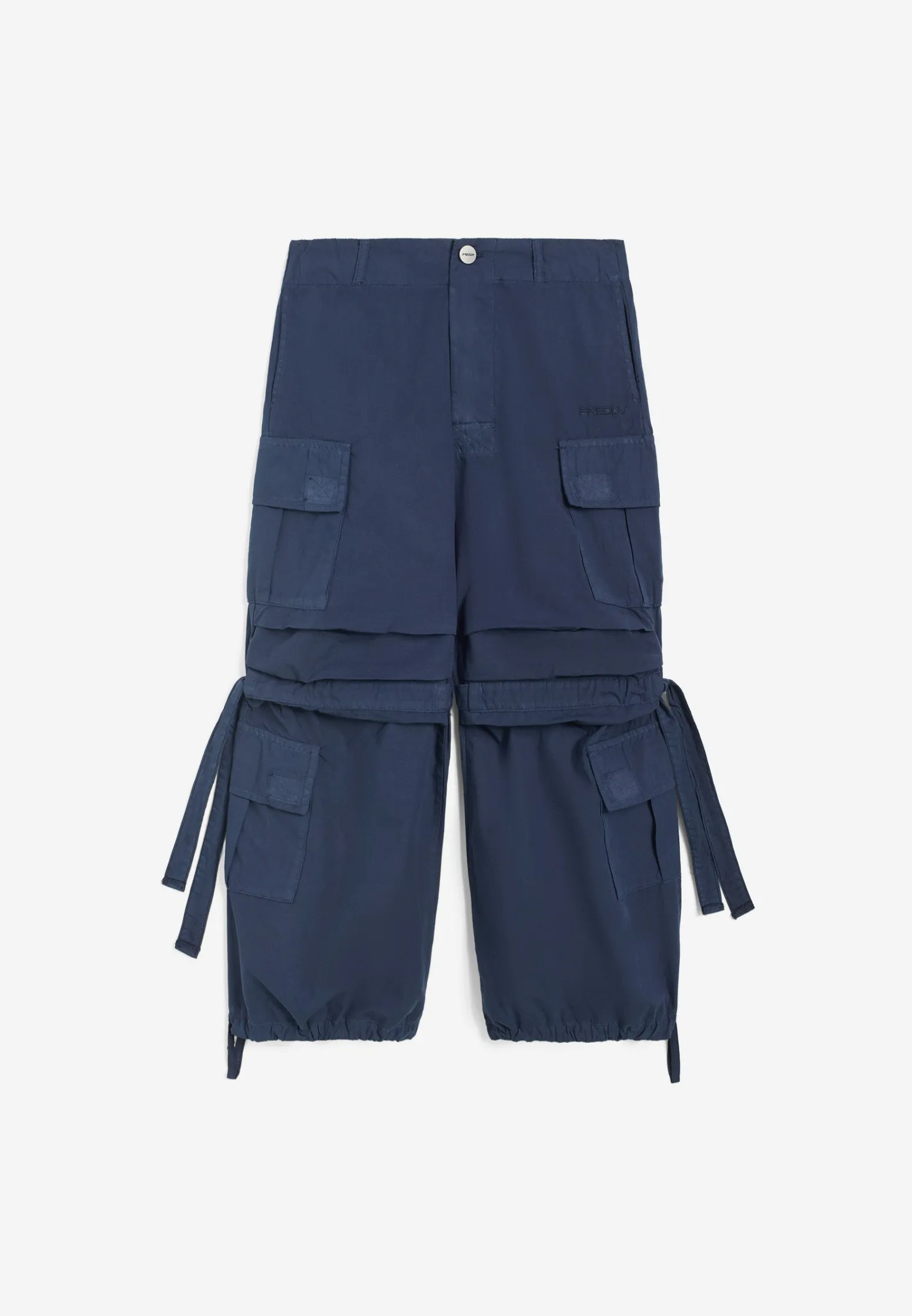 Freddy Pantaloni cargo da bambina in cotone tinto capo- Pantaloni Sportivi