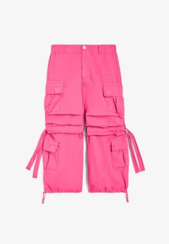 Freddy Pantaloni cargo da bambina in cotone tinto capo- Pantaloni Sportivi