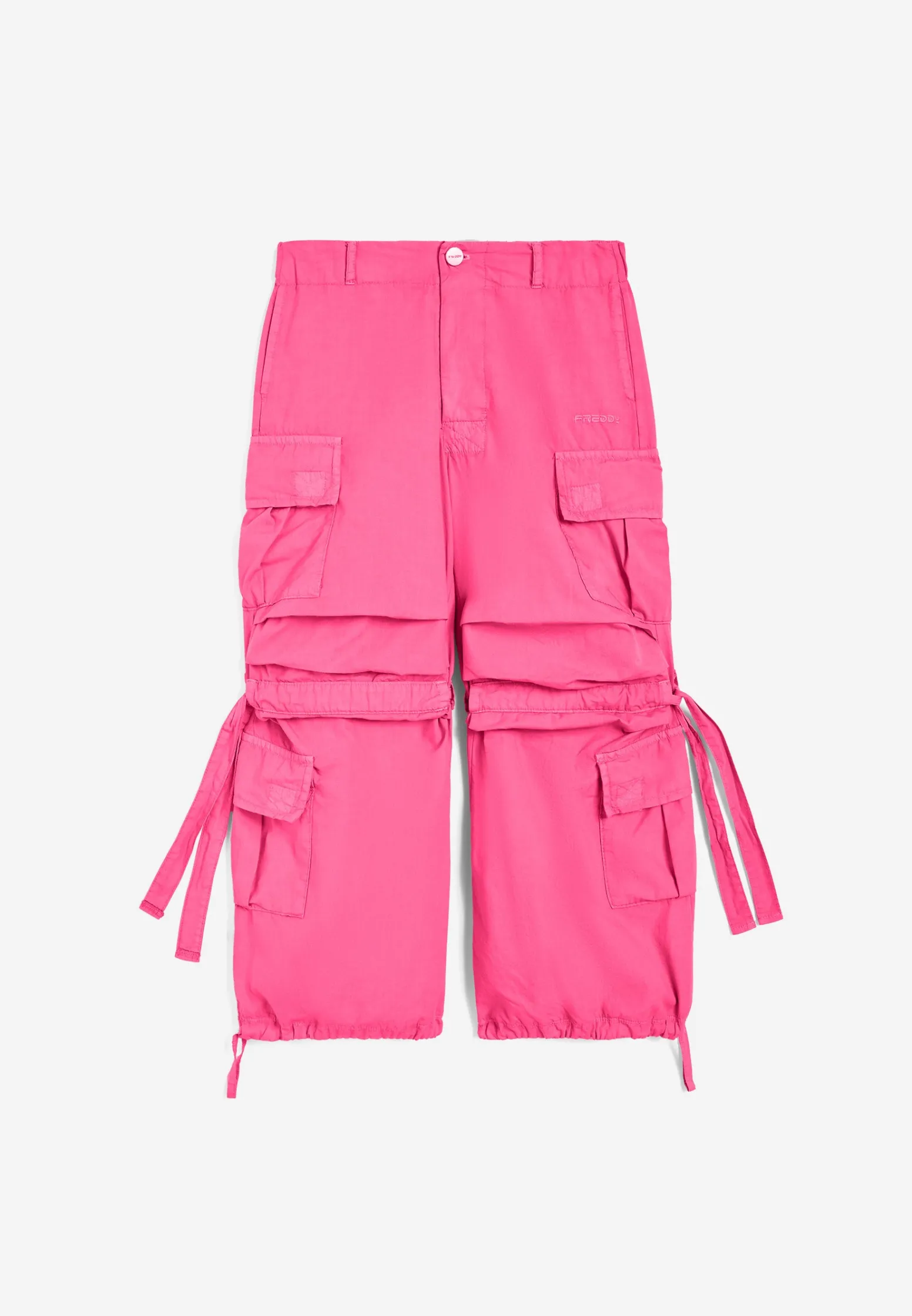 Freddy Pantaloni cargo da bambina in cotone tinto capo- Pantaloni Sportivi