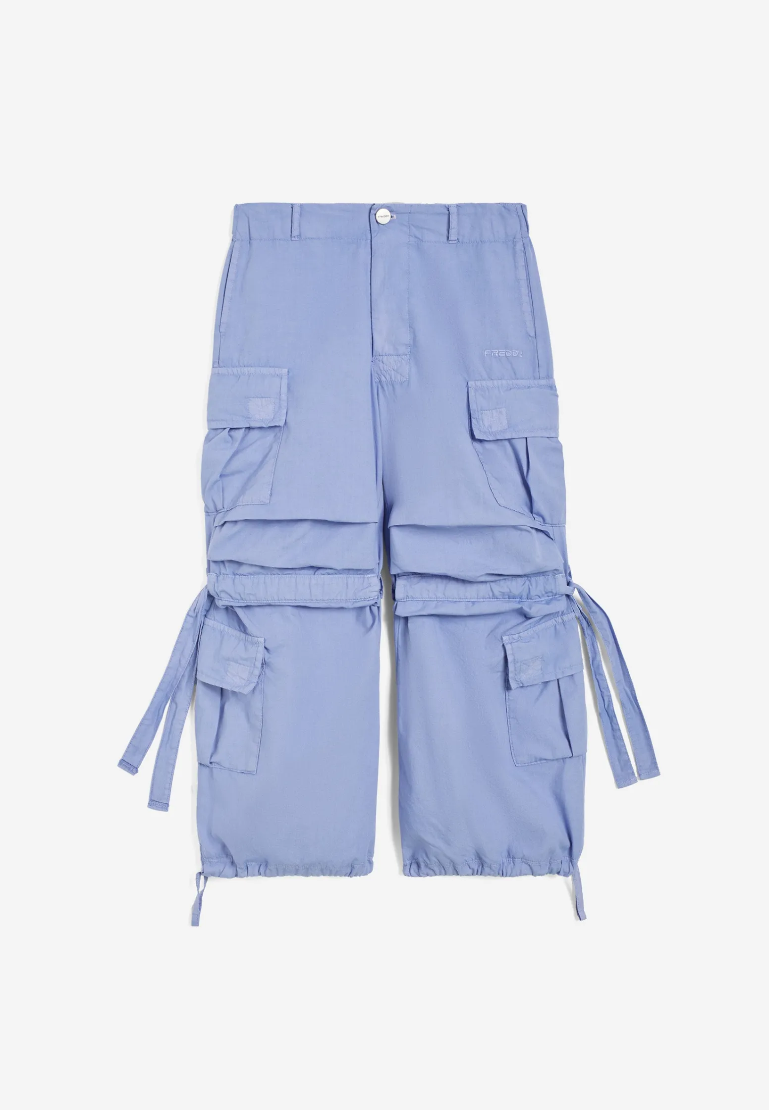 Freddy Pantaloni cargo da bambina in cotone tinto capo- Pantaloni Sportivi