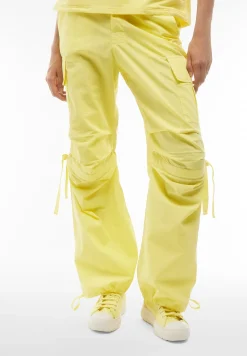 Freddy Pantaloni cargo da donna in tessuto popeline tinto capo-Donna Pantaloni Cargo|Tutti I Pantaloni
