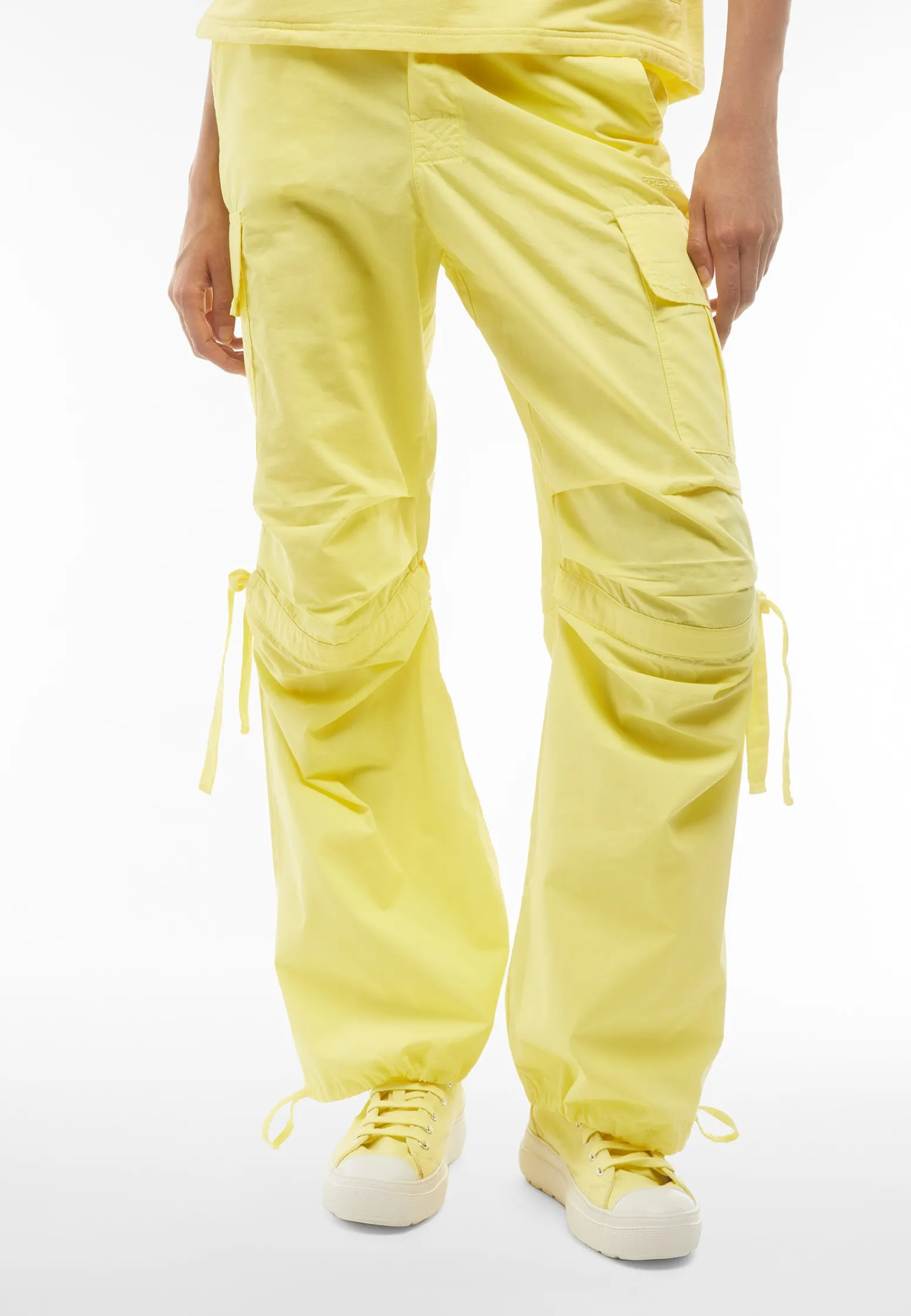 Freddy Pantaloni cargo da donna in tessuto popeline tinto capo-Donna Pantaloni Cargo|Tutti I Pantaloni