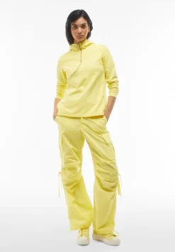 Freddy Pantaloni cargo da donna in tessuto popeline tinto capo-Donna Pantaloni Cargo|Tutti I Pantaloni