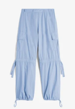 Freddy Pantaloni cargo da donna in tessuto popeline tinto capo-Donna Pantaloni Cargo|Tutti I Pantaloni
