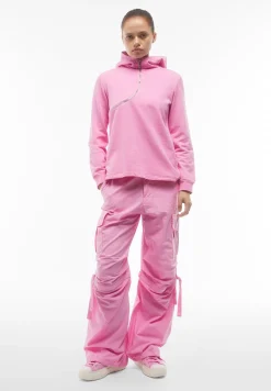 Freddy Pantaloni cargo da donna in tessuto popeline tinto capo-Donna Pantaloni Cargo|Tutti I Pantaloni