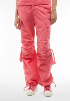 Freddy Pantaloni cargo da donna in tessuto popeline tinto capo-Donna Pantaloni Cargo|Tutti I Pantaloni
