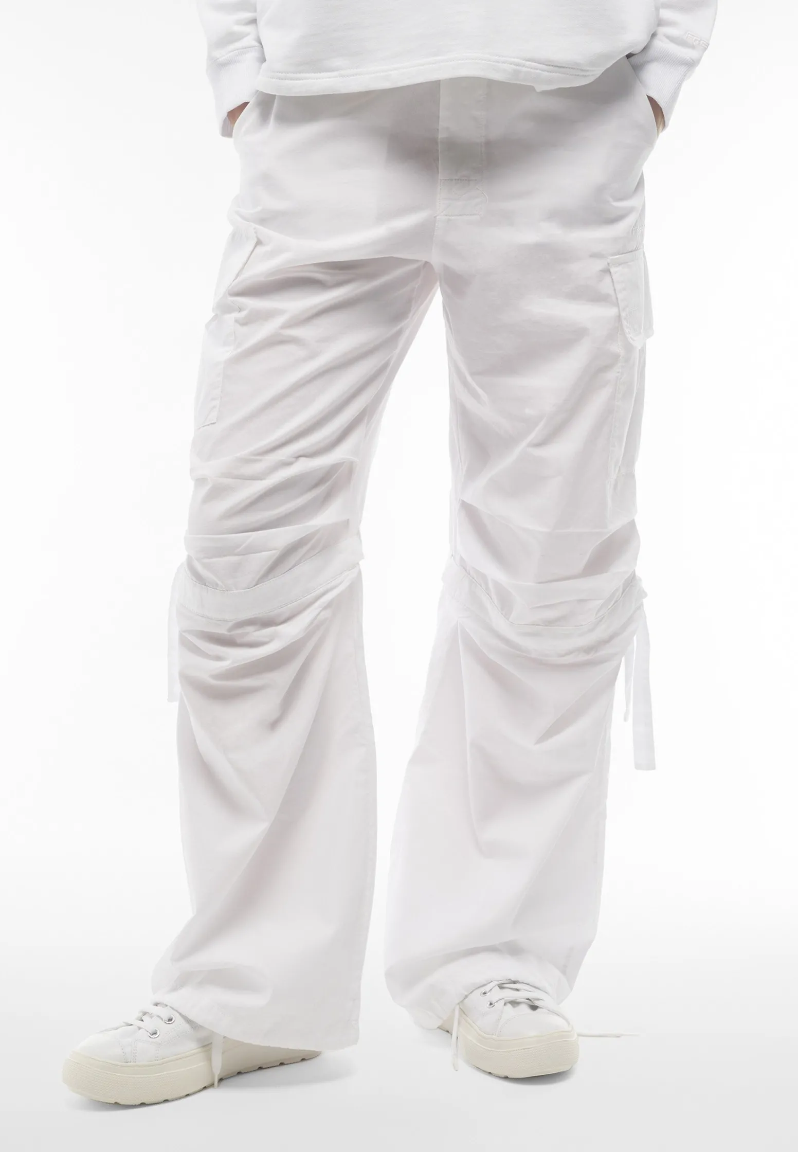 Freddy Pantaloni cargo da donna in tessuto popeline tinto capo-Donna Pantaloni Cargo|Tutti I Pantaloni