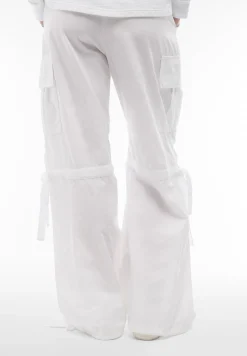Freddy Pantaloni cargo da donna in tessuto popeline tinto capo-Donna Pantaloni Cargo|Tutti I Pantaloni