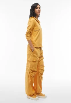 Freddy Pantaloni cargo da donna in tessuto popeline tinto capo-Donna Pantaloni Cargo|Tutti I Pantaloni