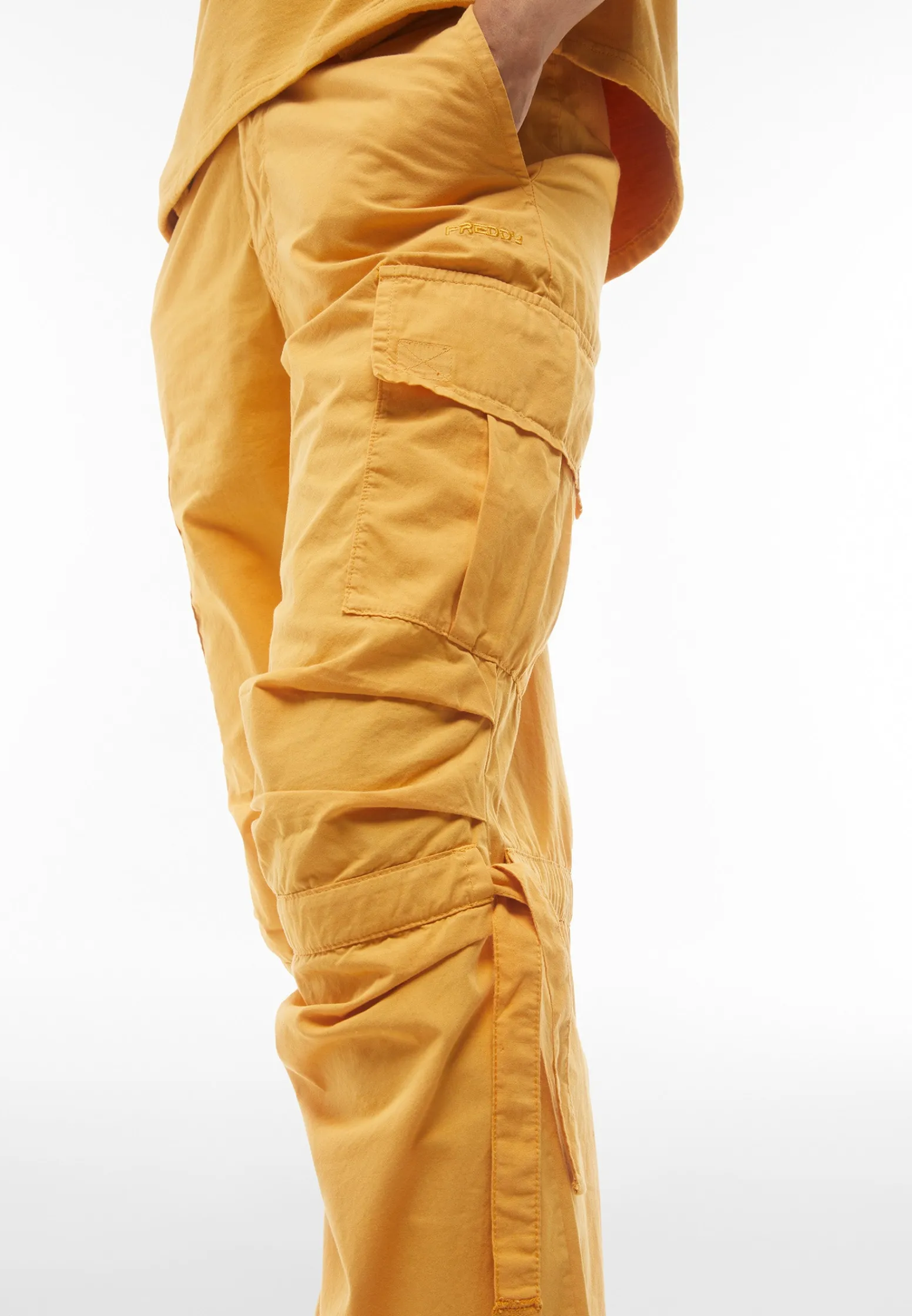 Freddy Pantaloni cargo da donna in tessuto popeline tinto capo-Donna Pantaloni Cargo|Tutti I Pantaloni