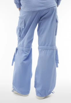 Freddy Pantaloni cargo da donna in tessuto popeline tinto capo-Donna Pantaloni Cargo|Tutti I Pantaloni