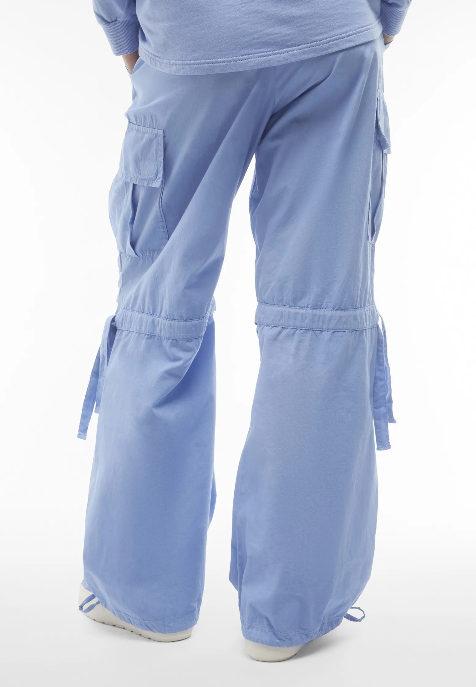 Freddy Pantaloni cargo da donna in tessuto popeline tinto capo-Donna Pantaloni Cargo|Tutti I Pantaloni