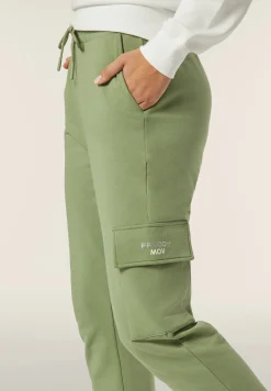 Freddy Pantaloni Cargo da donna in felpa garzata con fondo elastico-Donna Fitness|Pantaloni Cargo