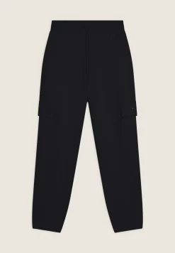Freddy Pantaloni Cargo da donna in felpa garzata con fondo elastico-Donna Fitness|Pantaloni Cargo