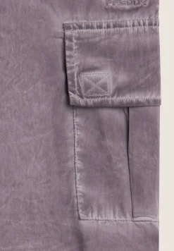 Freddy Pantaloni cargo da donna in tessuto popeline effetto used-Donna Pantaloni Cargo|Pantaloni Sportivi