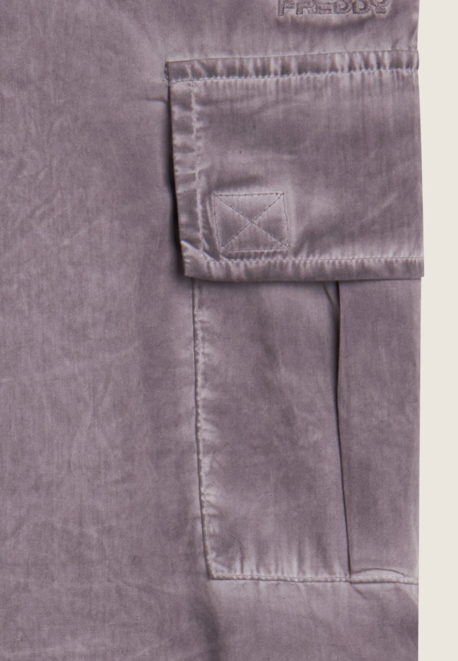Freddy Pantaloni cargo da donna in tessuto popeline effetto used-Donna Pantaloni Cargo|Pantaloni Sportivi