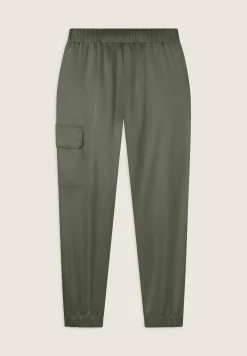 Freddy Pantaloni Cargo effetto seta con elastico sul fondo-Donna Pantaloni Cargo|Pantaloni Sportivi